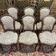 Suite de 6 chaises de style Louis XV en chêne