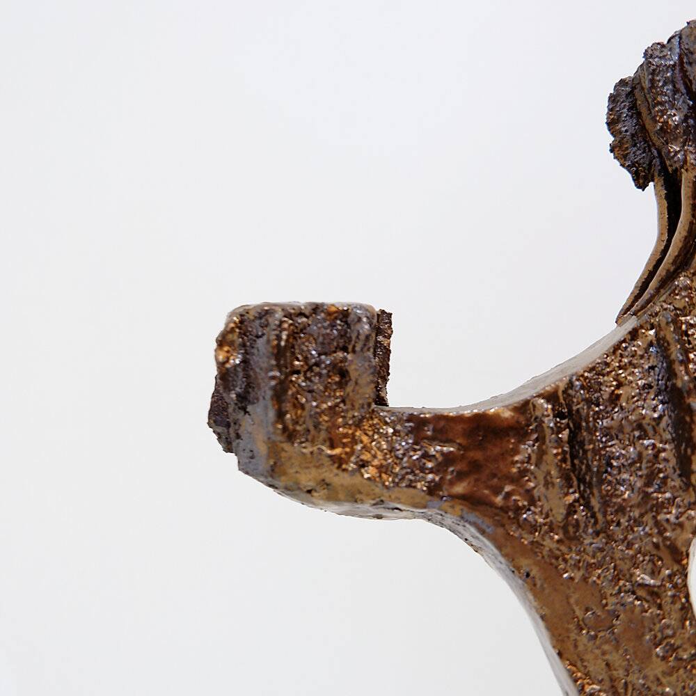 Sculptural ceramic candlestick by Walter Van Den Panhuyzen - 1970s