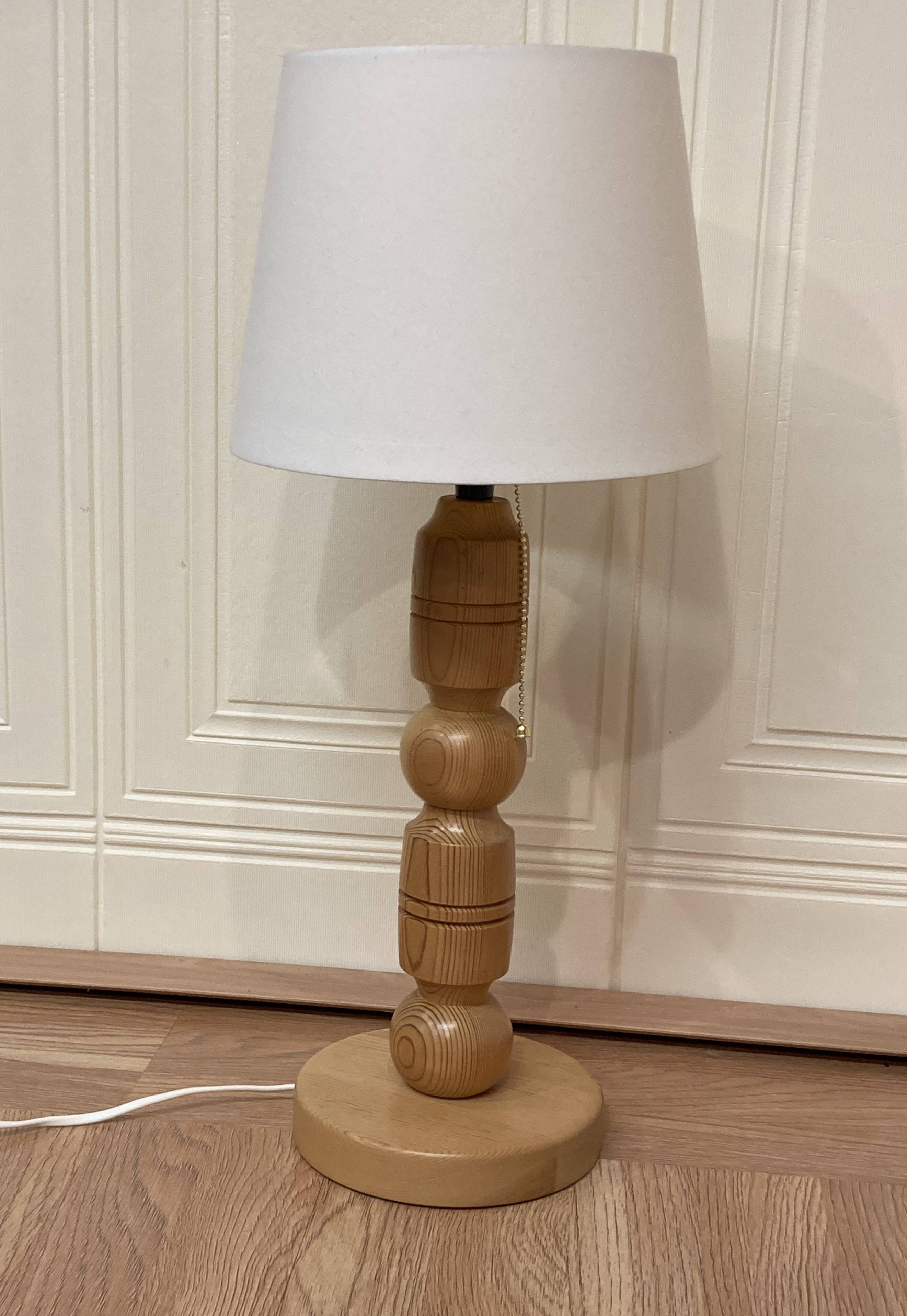 Solid wood lamp scandinavian design 1960.