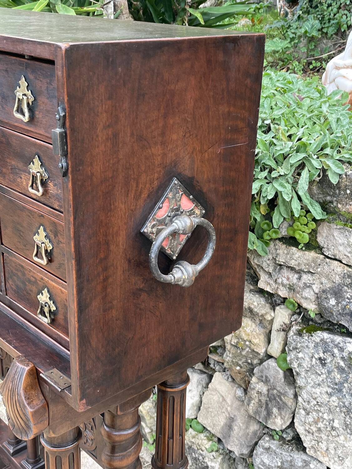 Spanish Vargueno Walnut Cabinet