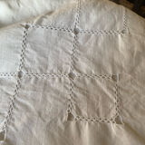 Monogrammed and embroidered castle sheet.
