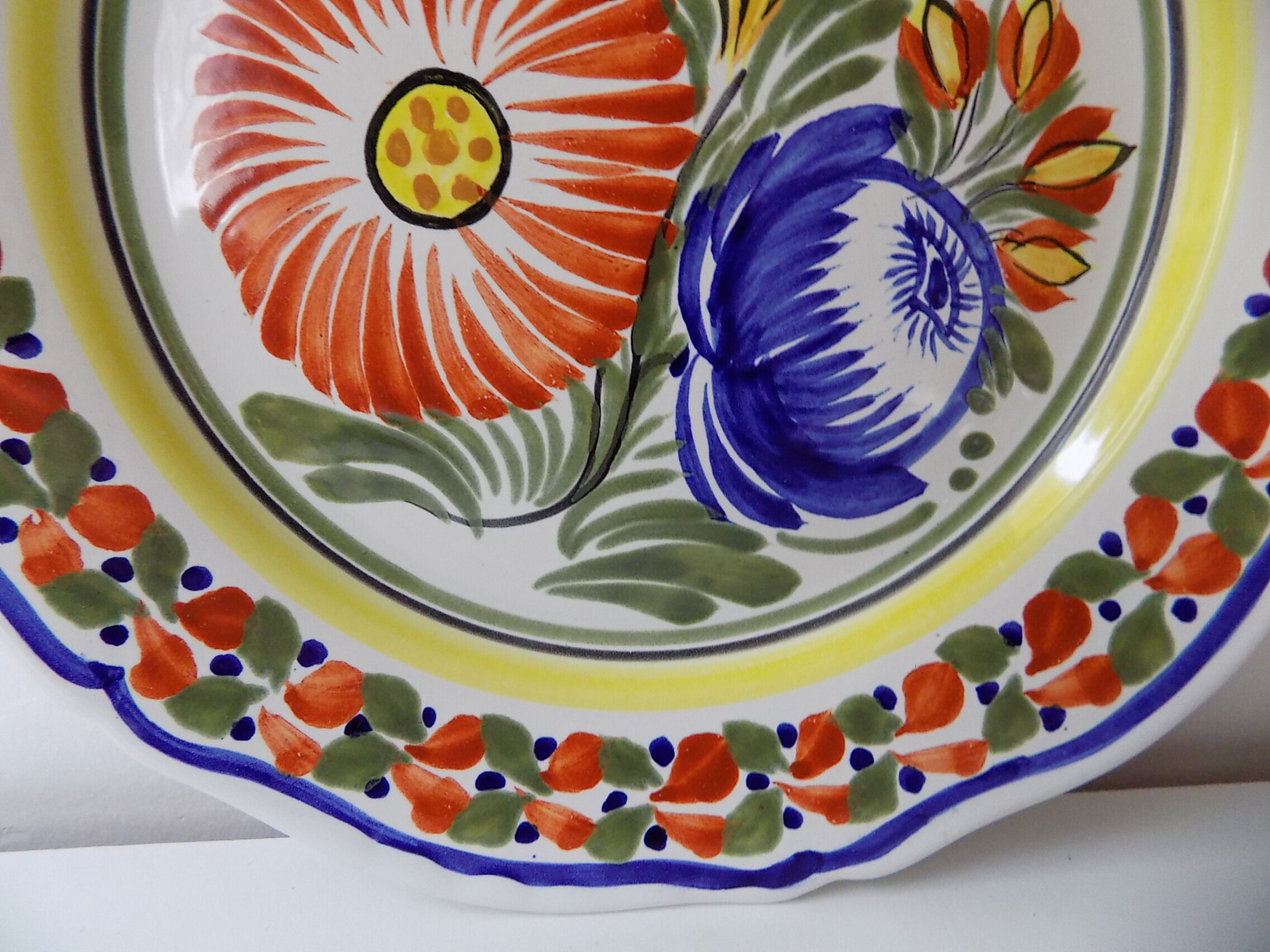 Numbered Henriot Quimper plate