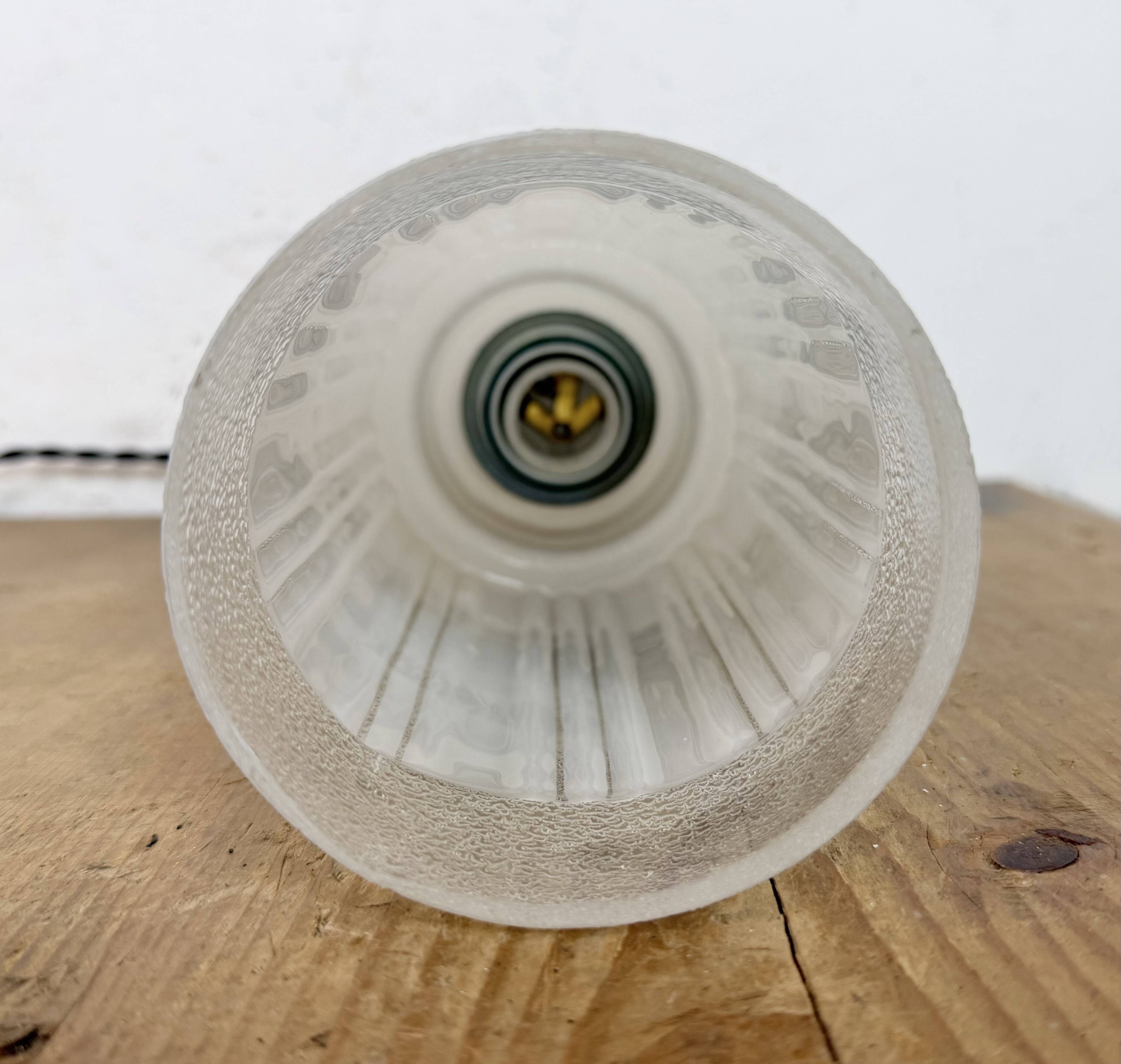 Vintage Glass Ceiling Light, 1970s