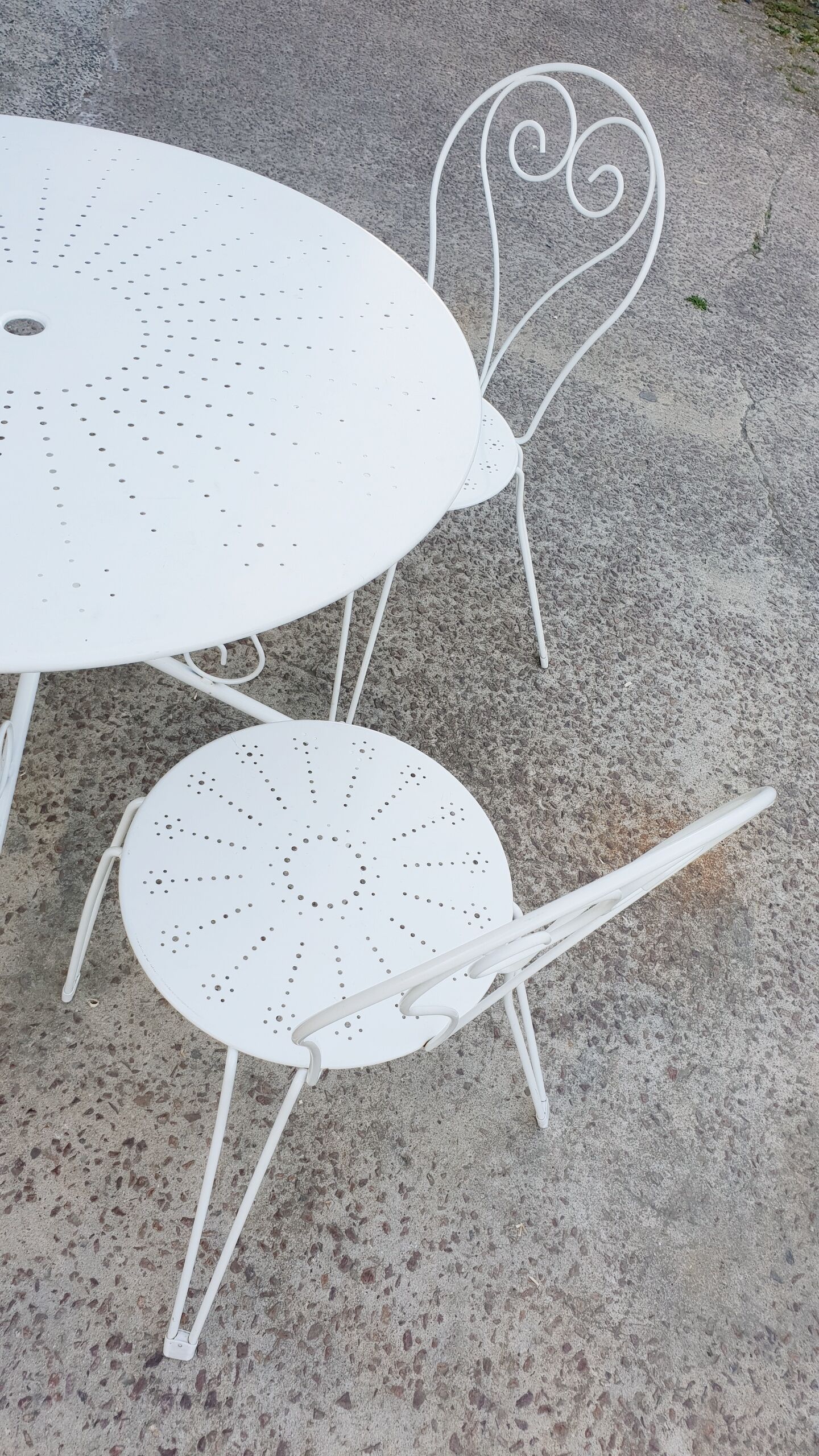 Wrought iron garden furniture