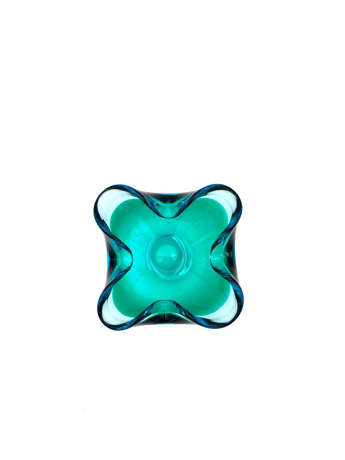 Murano Sommerso bowl - Flavio Poli - Sapphire Blue & Emerald