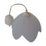 Suspension verre laqué blanc