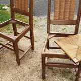 Paire de chaises paillé