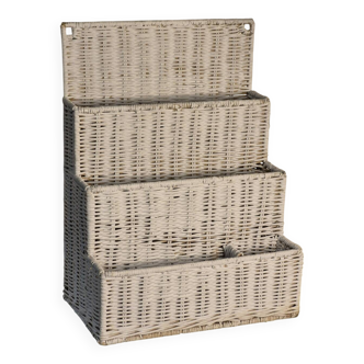 Rattan mail holder