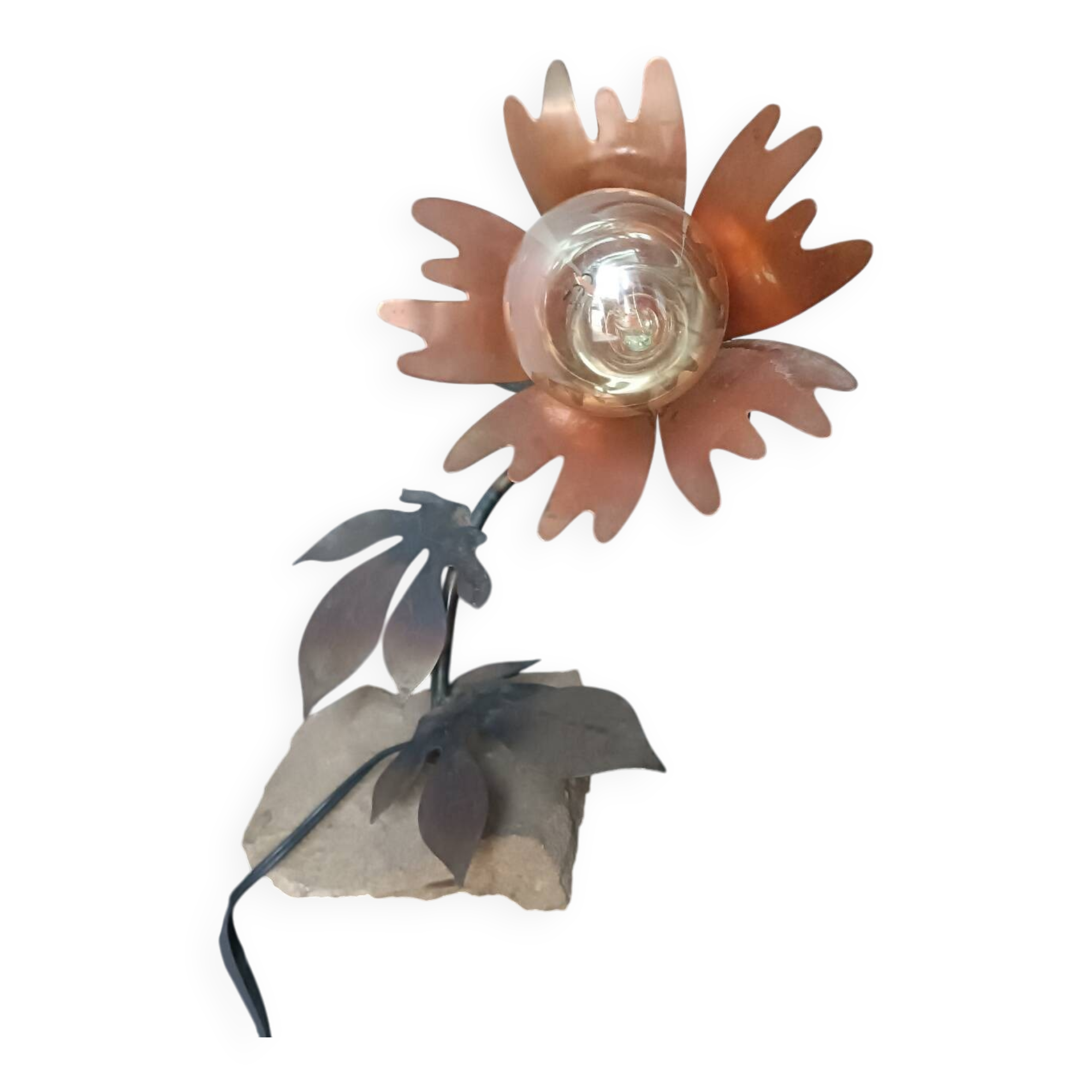 Flower lamp, Maison Jansen style, 1970s