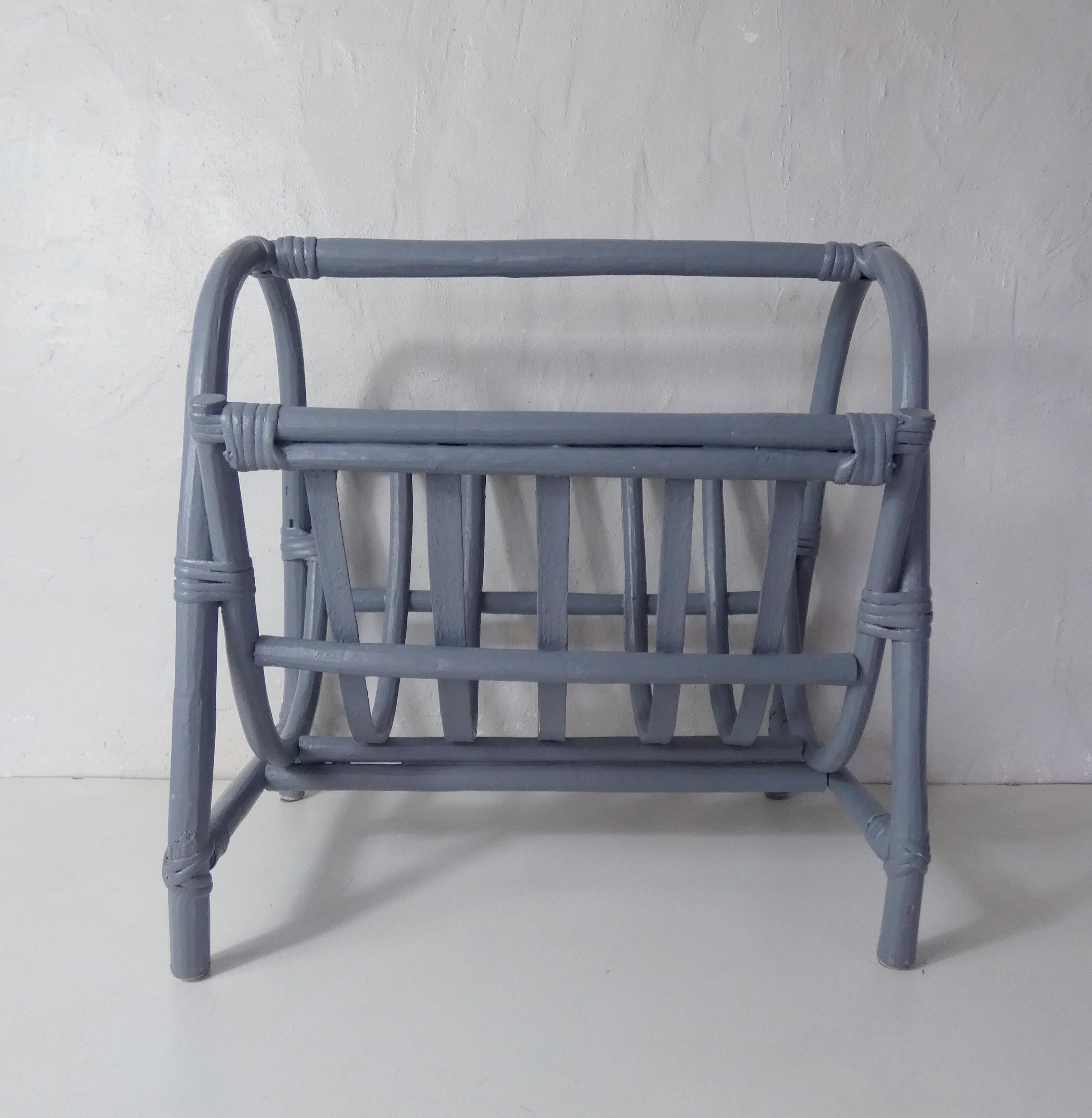 Rattan magazine holder