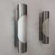 Pair of vintage wall lights, chrome metal, Philips Denmark 1980s