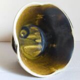 Ceramic planter with vintage scarifications from the 1950s