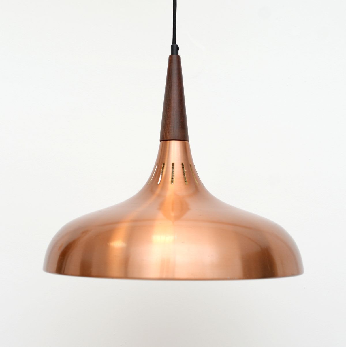 Vintage danish pendant lamp in copper 60's