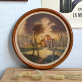 Circular table signed Flore