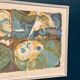 Large Original Swedish Graphic Sheet – "Composition" by Thormod Larsen – 1971 – Vintage and Framed – 79 × 59 cm (31.1" × 23.2")