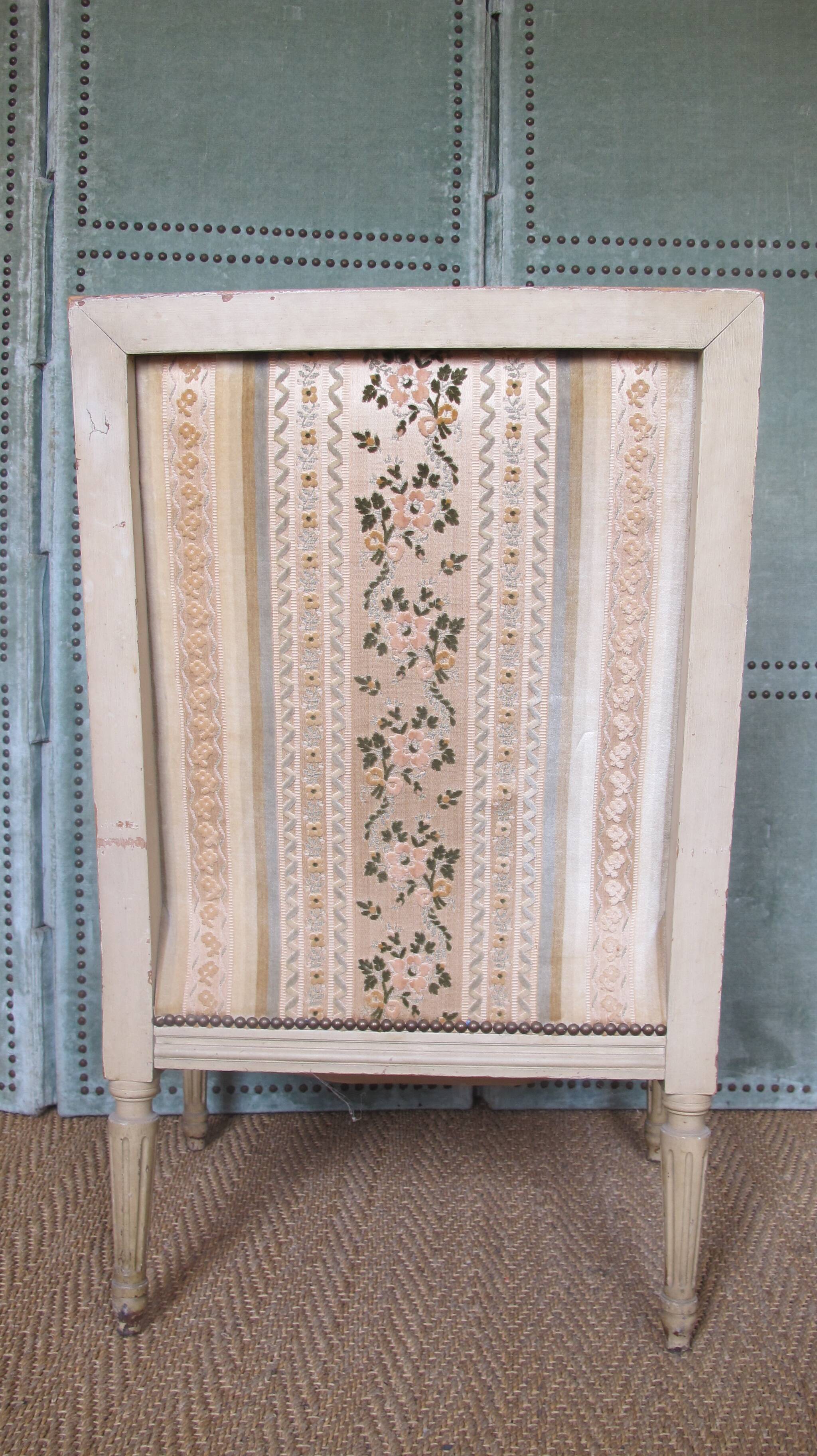 Louis XVI Shepherdess, 19th century copy, upholstered, beautiful antique chiseled