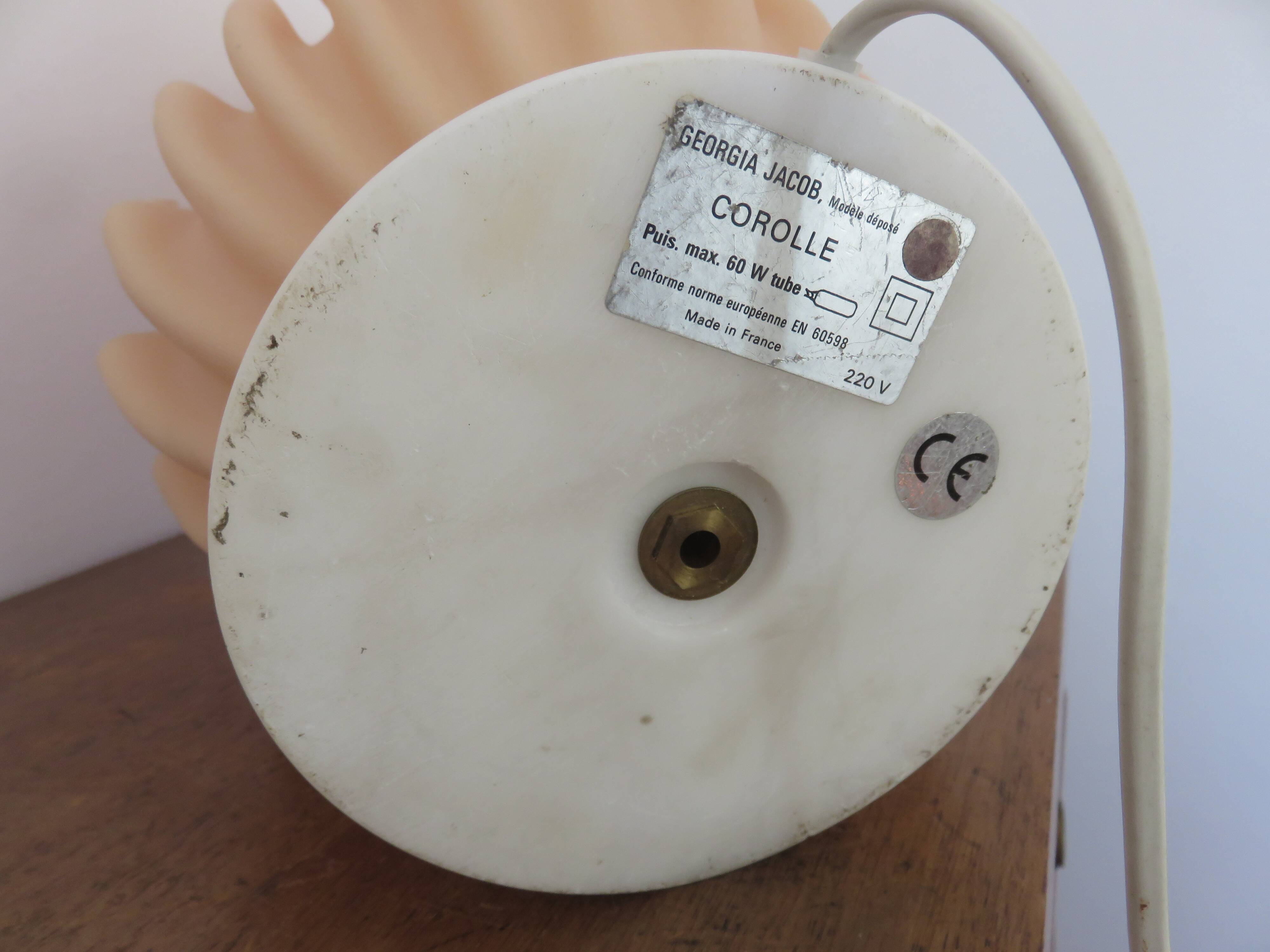 Draped lamp "corolle" by Georgia Jacob, model XXL 65cm, mid century, 70