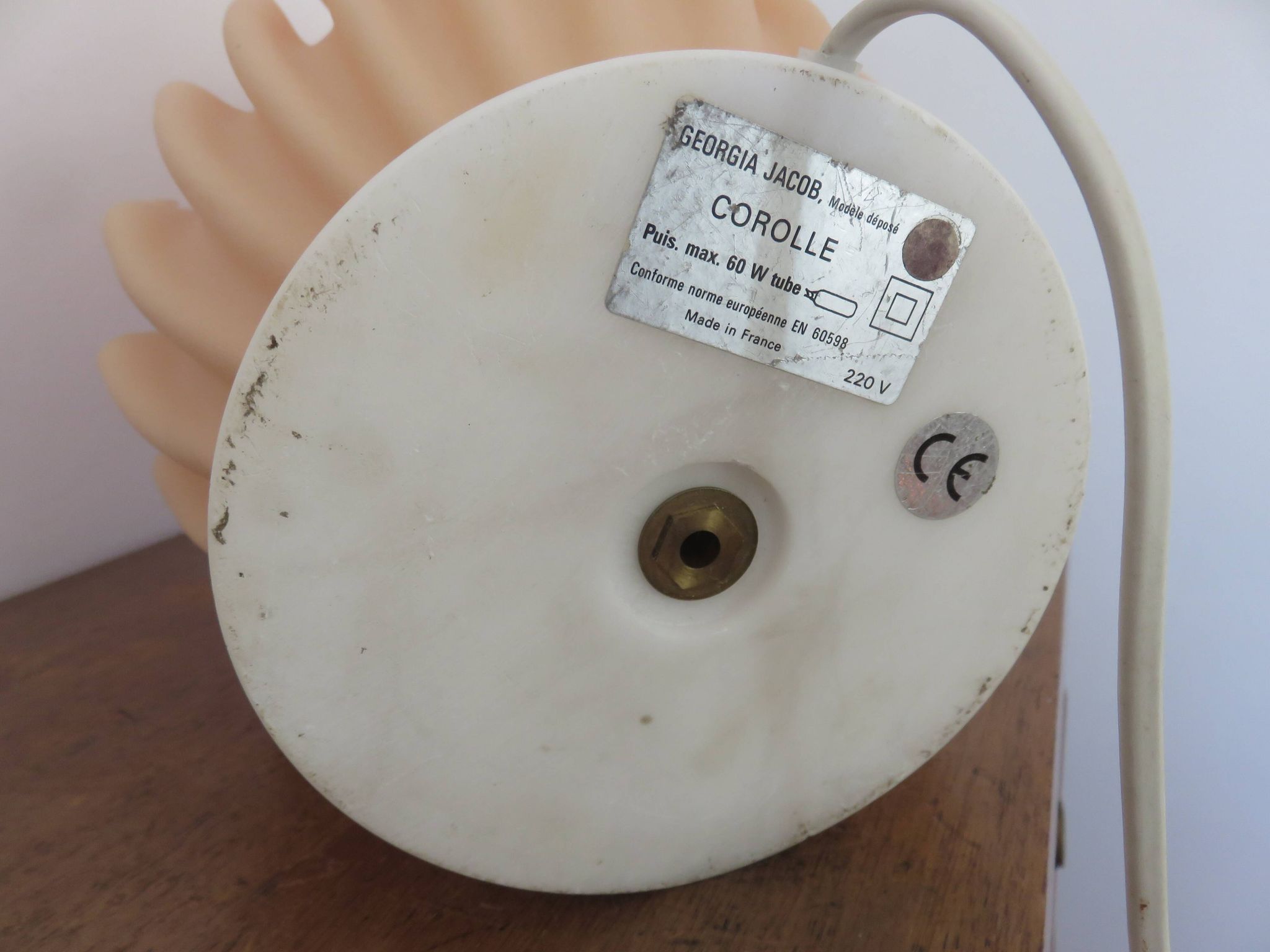 Lampe "Corolle" par Georgia Jacob, 1970