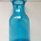 Blue glass carafe