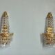 Pair of vintage Presiosa crystal wall lights