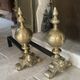 Pair of brass andirons