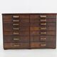 1940s Industrial Beech Wooden Chest of Drawers
