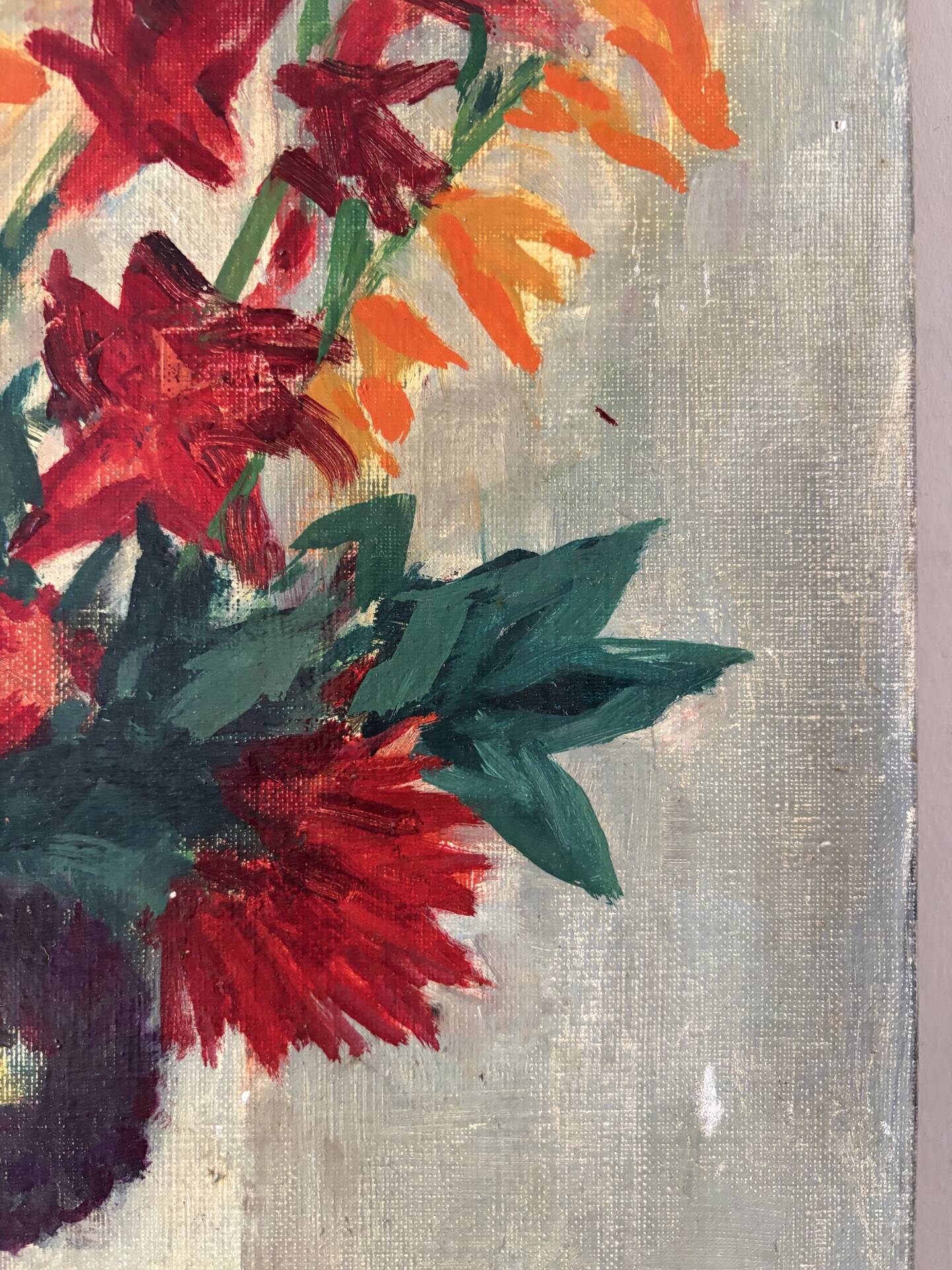 Bouquet of flowers, oil on canvas signed Robert Rodrigue