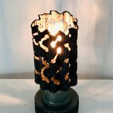 Brutalist tin lamp, Italy 1960s