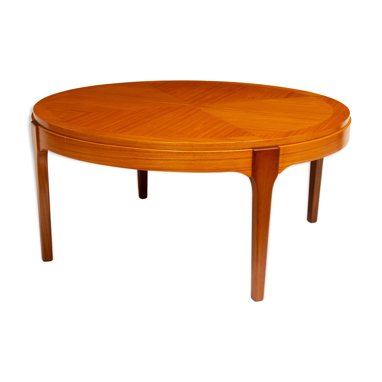 Mid century table in satin birch