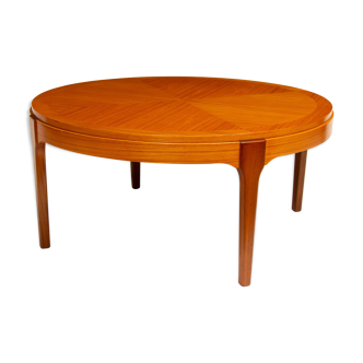 Mid century table in satin birch