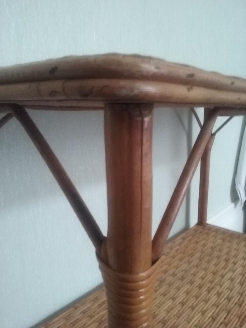 Vintage bamboo and rattan console