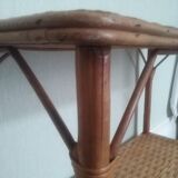 Console vintage en bambou et rotin