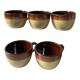 Série de 5 tasses en grès