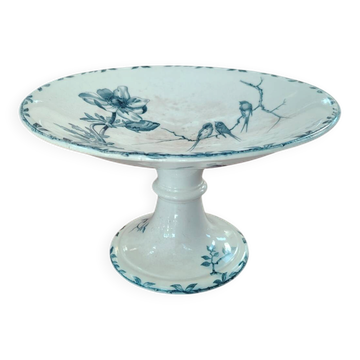 Coupe sur pied "compotier" en faïence Choisy-le-Roi HB&Cie Oxford