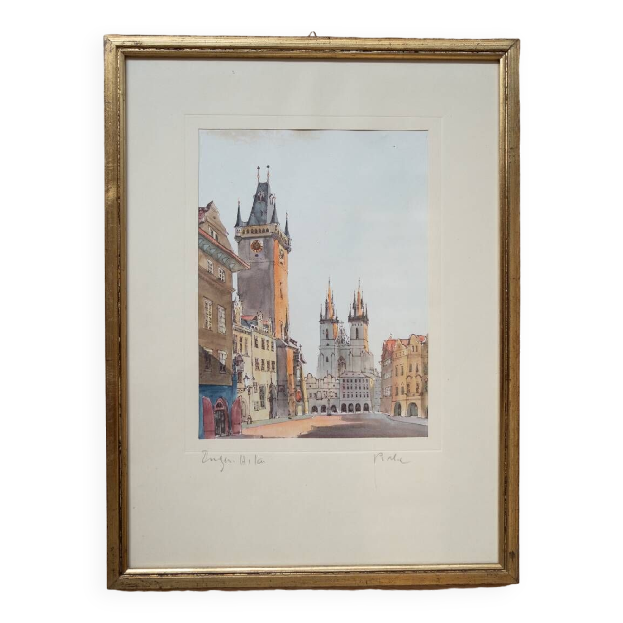 Photo Prague, Old Town Square, gold leaf. 1970-1980