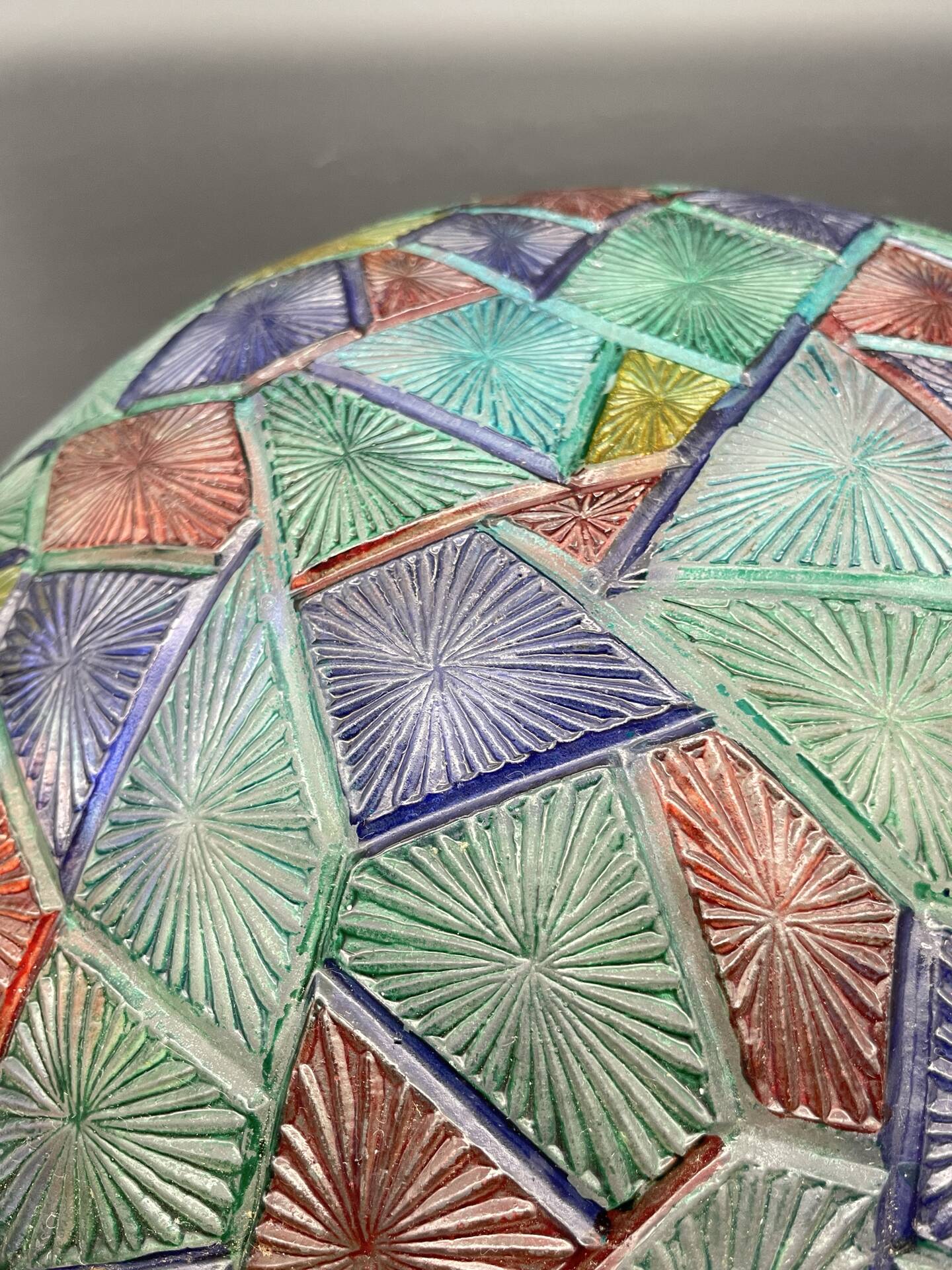 Large multicoloured vintage bowl Marc Aurel – Nachtmann, Memphis style