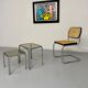 Morex nesting coffee table in metal and smoked glass, Italian design from the 1980s