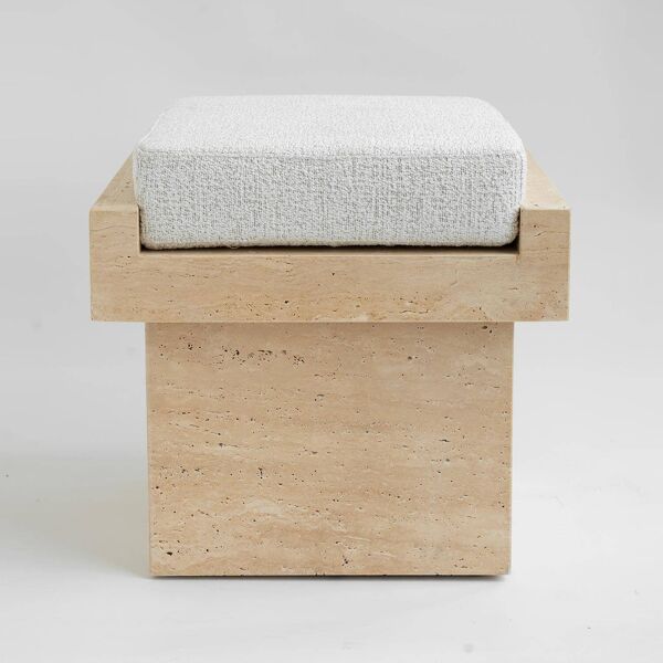 Tabouret Lego en travertin - Edition limitée