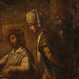 Religious painting The parable of the unfaithful farmer from the 17th century