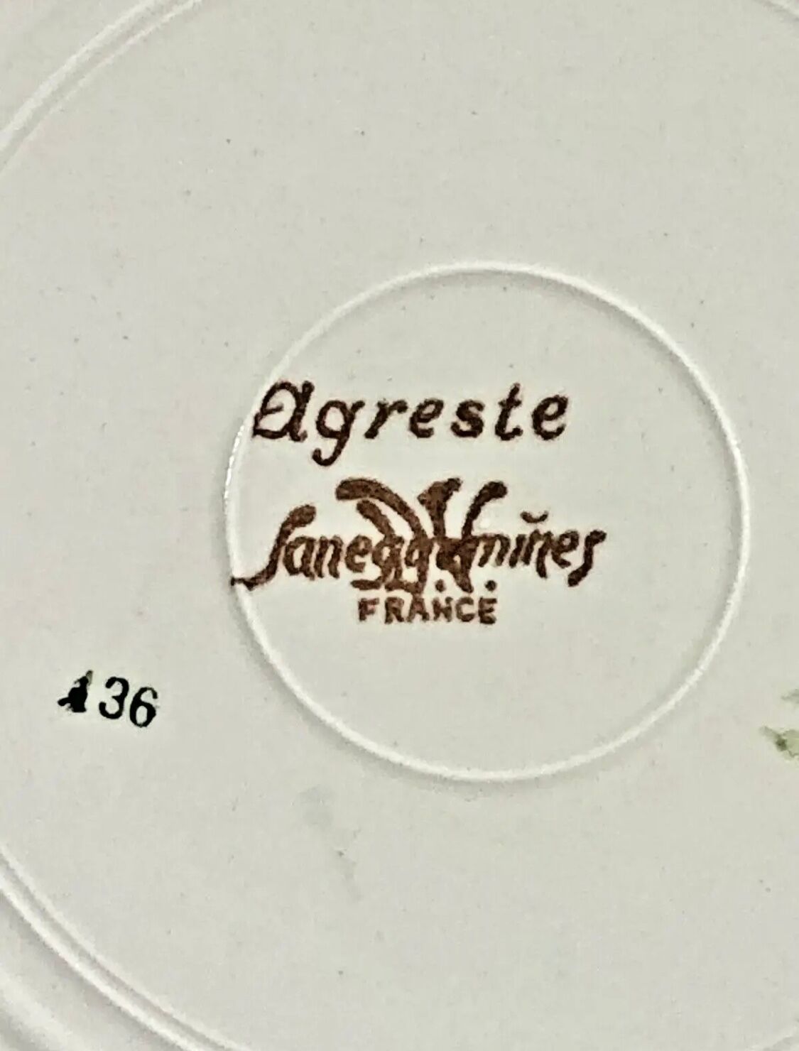 6 old dessert plates or dessert model Agreste Sarreguemines