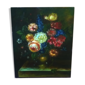 Peinture "au vase de fleurs"