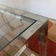80s Lucite, Glass and Metal Coffee Table