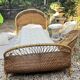 Vintage seventies rattan children's basket.