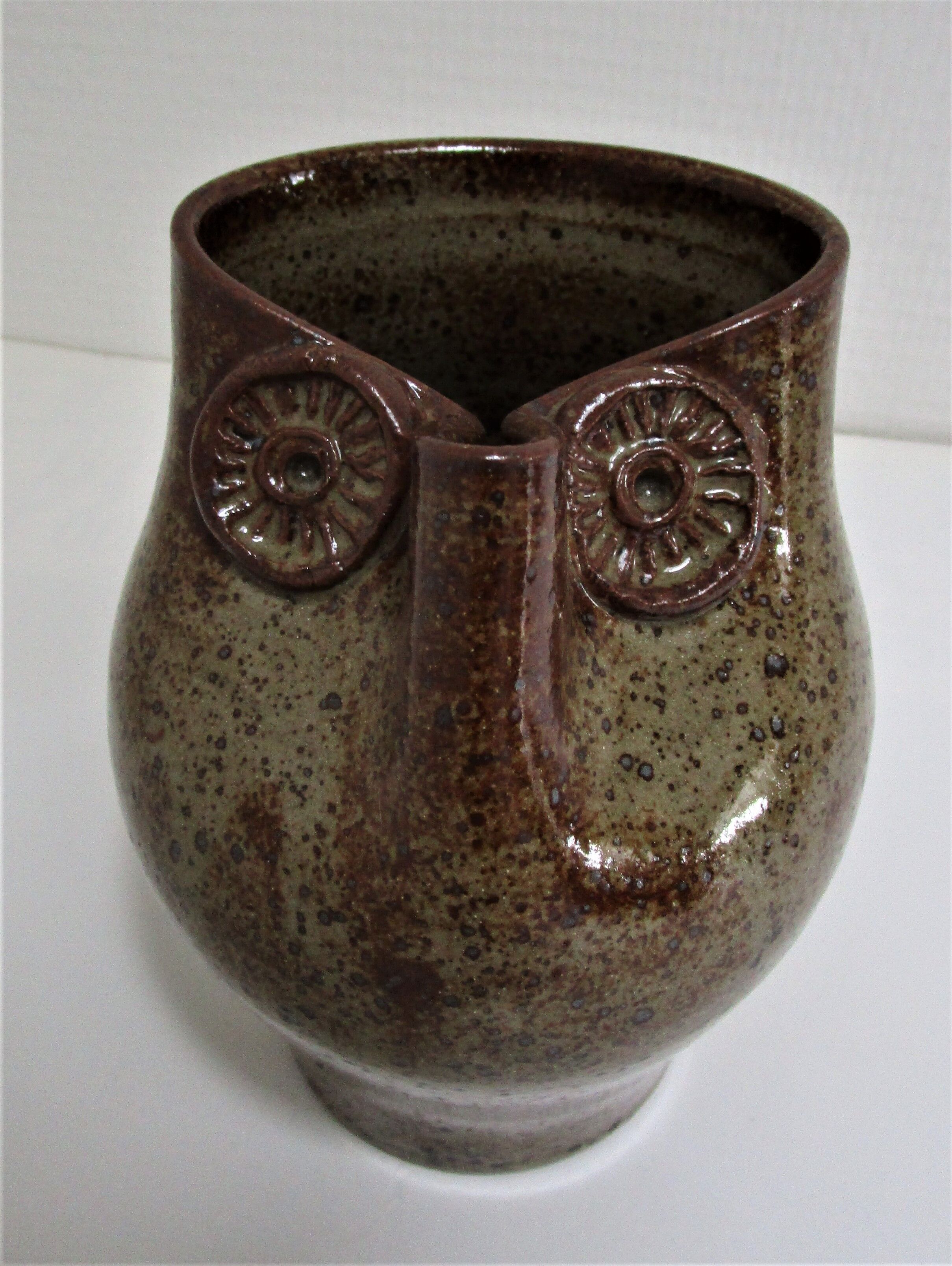 Vintage zoomorphic sandstone pitcher