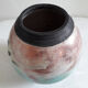 Raku vase 13x13 cm