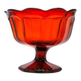 B8H Huta Hortensja - ruby dish / chalice