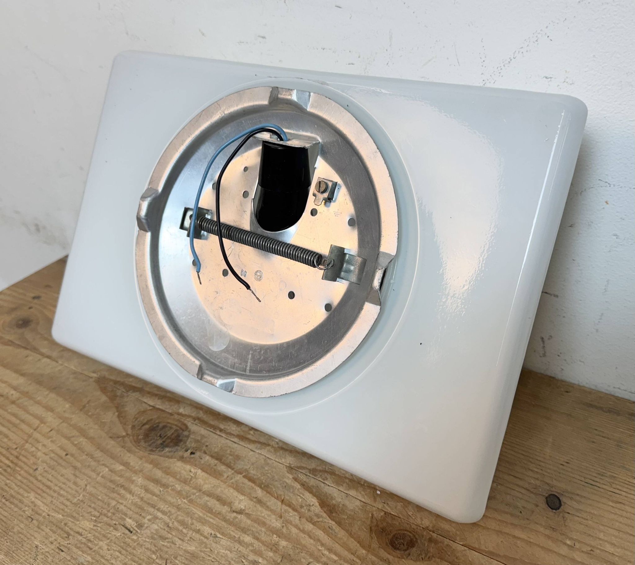 Vintage Wall Or Ceiling Light with Milk Glass, 1970s
