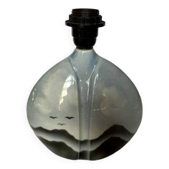 Pied de lampe porcelaine  Virebent 1970