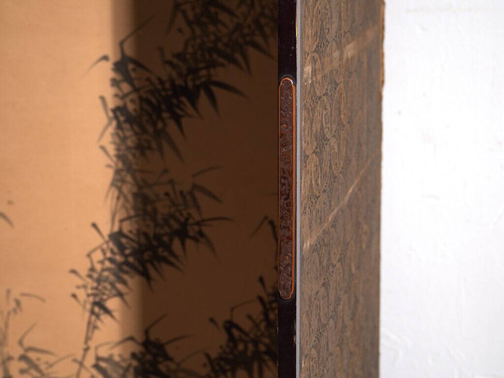 Antique Japanese six-panel screen with box – Japan, circa 1900