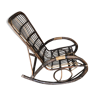 Rocking-chair vintage in rattan